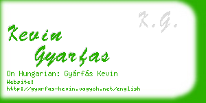 kevin gyarfas business card